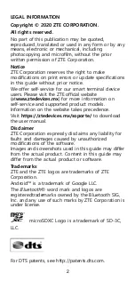 Preview for 2 page of Zte A2121L Quick Start Manual