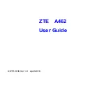 Preview for 1 page of Zte A462 User Manual