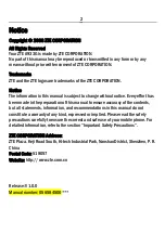 Preview for 2 page of Zte A933G User Manual