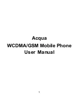 Предварительный просмотр 1 страницы Zte Acqua User Manual