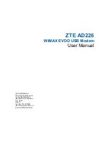 Preview for 1 page of Zte ad226 User Manual