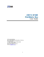 Zte B760E User Manual preview