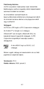 Preview for 119 page of Zte BLADE A3 Quick Start Manual