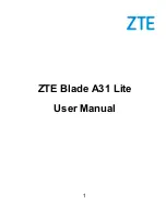 Предварительный просмотр 1 страницы Zte Blade A31 Lite User Manual