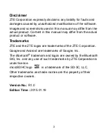 Preview for 3 page of Zte Blade A430 User Manual