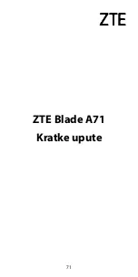 Preview for 73 page of Zte Blade A71 Quick Start Manual