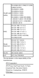 Preview for 12 page of Zte Blade G Quick Start Manual