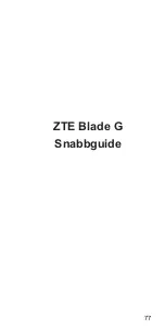 Preview for 77 page of Zte Blade G Quick Start Manual