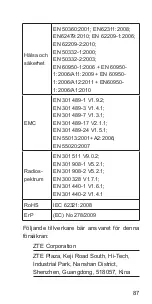 Preview for 87 page of Zte Blade G Quick Start Manual