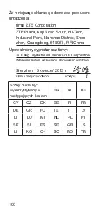 Preview for 100 page of Zte Blade G Quick Start Manual