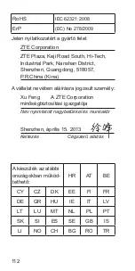 Preview for 112 page of Zte Blade G Quick Start Manual