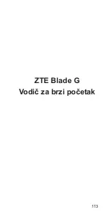 Preview for 113 page of Zte Blade G Quick Start Manual