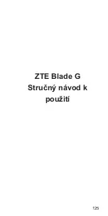 Preview for 125 page of Zte Blade G Quick Start Manual