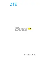 Preview for 1 page of Zte Blade L3 Quick Start Manual