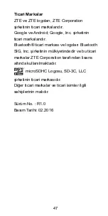 Preview for 49 page of Zte Blade L5 Plus Quick Start Manual