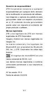 Preview for 119 page of Zte Blade L5 Plus Quick Start Manual