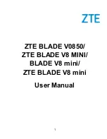 Предварительный просмотр 1 страницы Zte BLADE V0850 User Manual