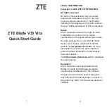 Предварительный просмотр 2 страницы Zte Blade V30 Vita Quick Start Manual