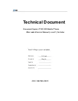 Предварительный просмотр 1 страницы Zte C339 Technical Document