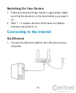 Предварительный просмотр 10 страницы Zte Centinel MF275/9 Manual