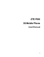 Zte F930 User Manual preview