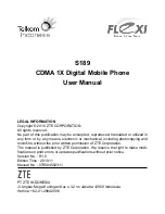 Предварительный просмотр 1 страницы Zte flexi S189 User Manual