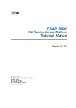 Preview for 1 page of Zte FSAP 9800 Technical Manual