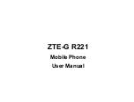 Предварительный просмотр 1 страницы Zte G R221 User Manual