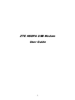 Preview for 1 page of Zte HSDPA USB modem User Manual