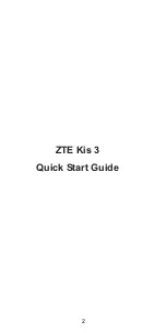 Предварительный просмотр 2 страницы Zte Kis 3 Quick Start Manual