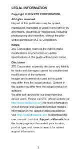 Предварительный просмотр 3 страницы Zte Kis 3 Quick Start Manual