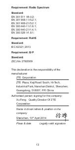 Preview for 13 page of Zte Kis 3 Quick Start Manual