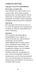 Preview for 57 page of Zte Kis 3 Quick Start Manual