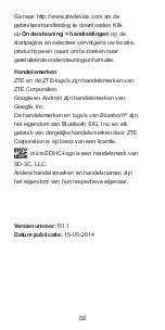 Preview for 58 page of Zte Kis 3 Quick Start Manual