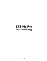 Preview for 23 page of Zte Kis Pro Quick Start Manual