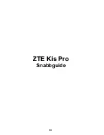 Preview for 66 page of Zte Kis Pro Quick Start Manual