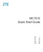 Preview for 1 page of Zte MC7010 Quick Start Manual