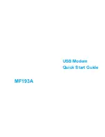 Preview for 1 page of Zte MF193A Quick Start Manual