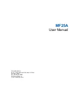 Preview for 1 page of Zte MF25A User Manual