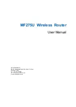 Zte MF275U User Manual preview