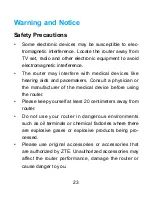 Preview for 23 page of Zte MF283+ User Manual