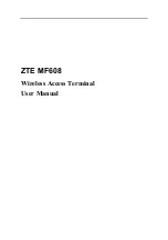 Preview for 1 page of Zte MF608 User Manual