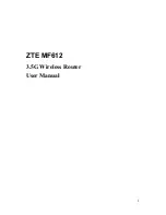 Zte MF612 User Manual preview