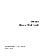 Preview for 1 page of Zte MF65M Quick Start Manual