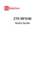 Preview for 1 page of Zte MF83M Quick Manual