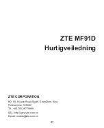 Preview for 27 page of Zte MF91D Quick Manual