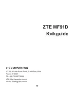 Preview for 79 page of Zte MF91D Quick Manual