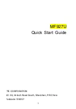 Preview for 1 page of Zte MF927U Quick Start Manual