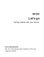 Preview for 1 page of Zte MF93D Getting Started