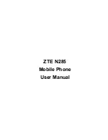 Preview for 1 page of Zte N285 User Manual